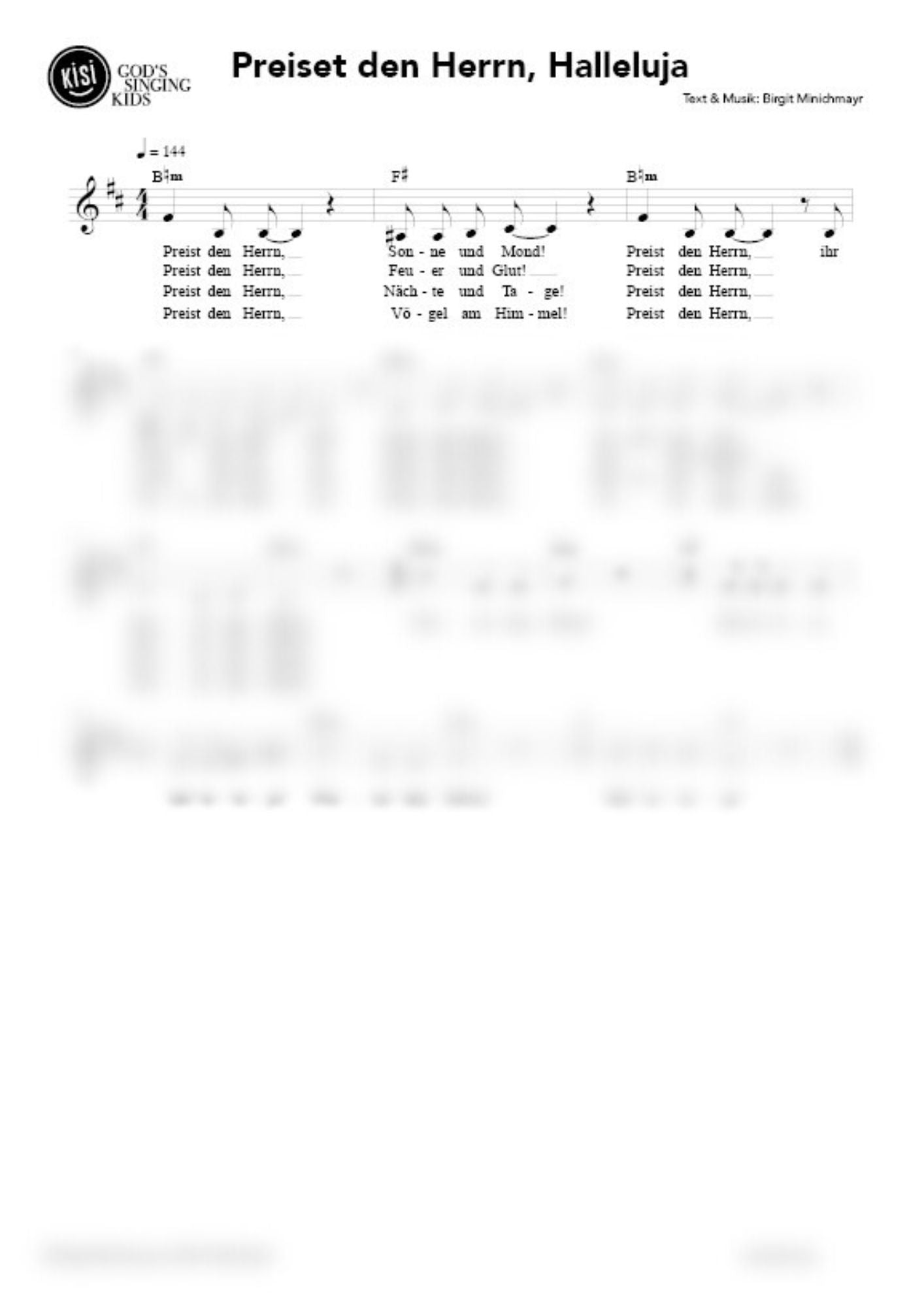 Preiset den Herrn, Halleluja (pdf)