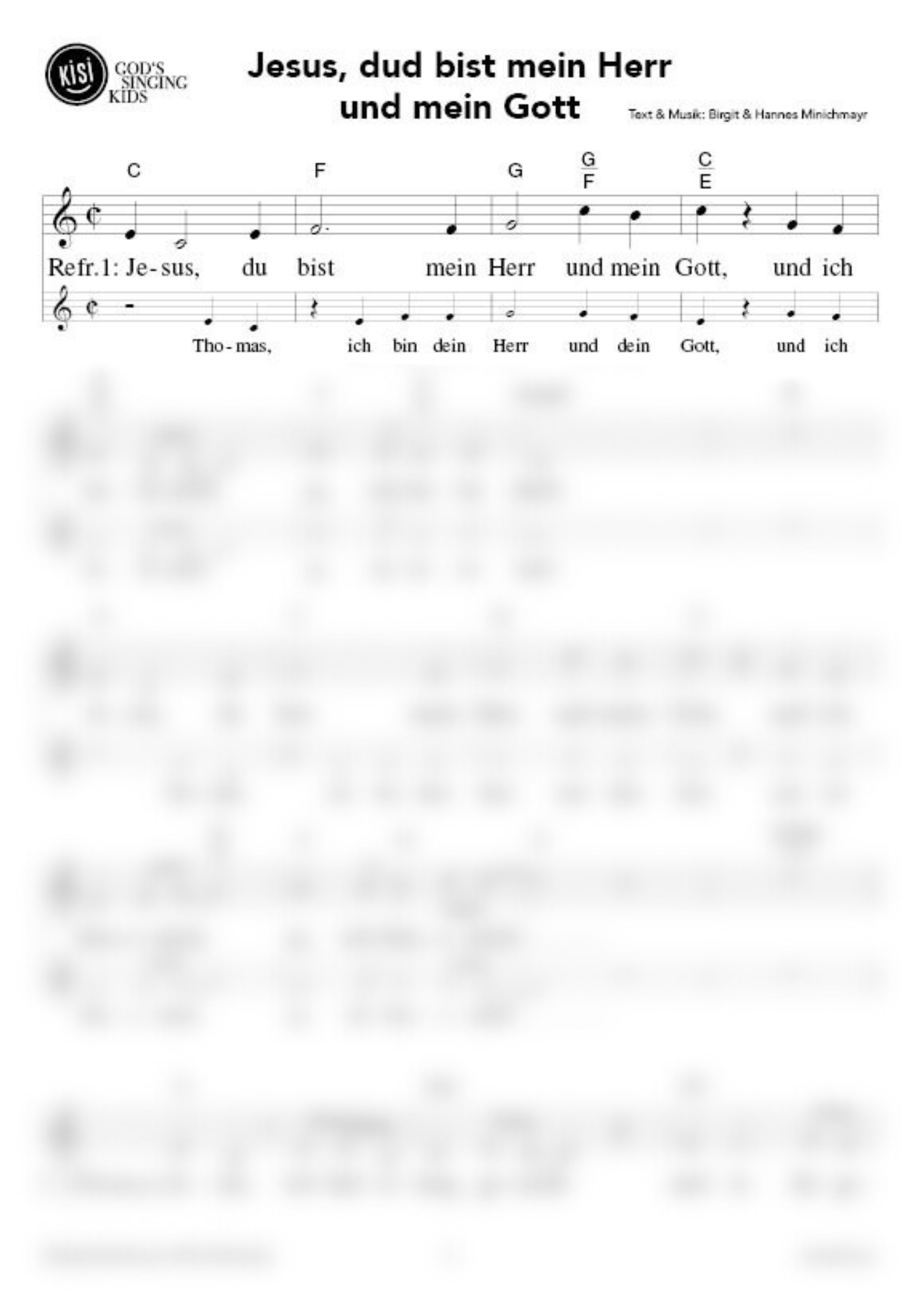 Jesus, du bist mein Herr und mein Gott (pdf)