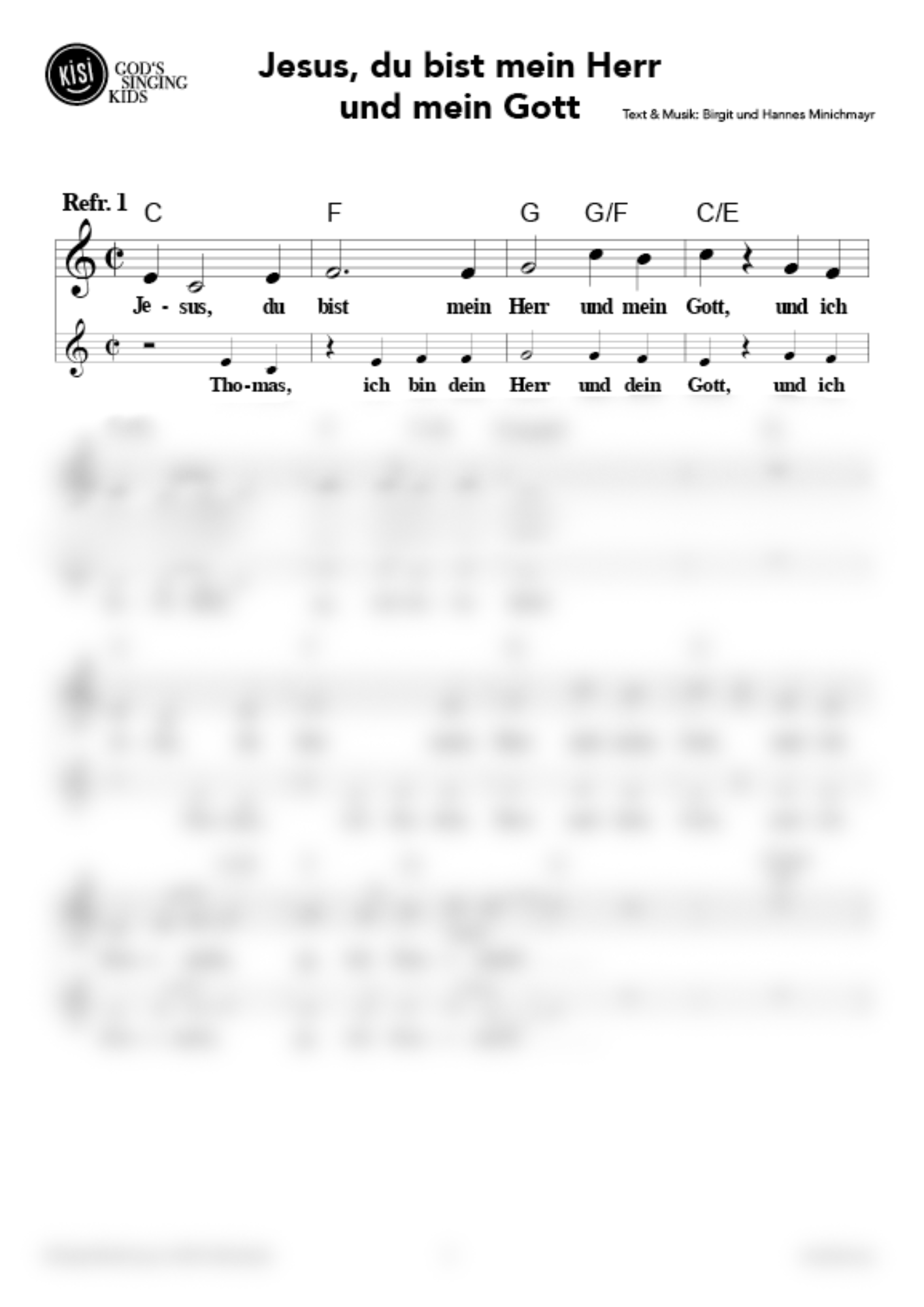 Jesus, du bist mein Herr und mein Gott (pdf)