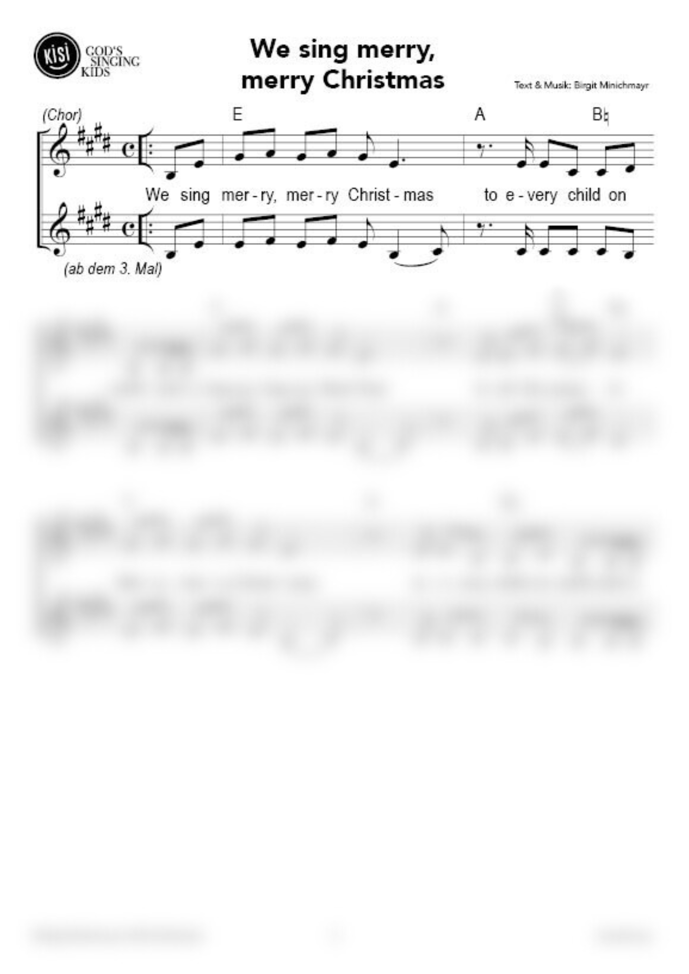 We sing merry, merry Christmas (pdf)