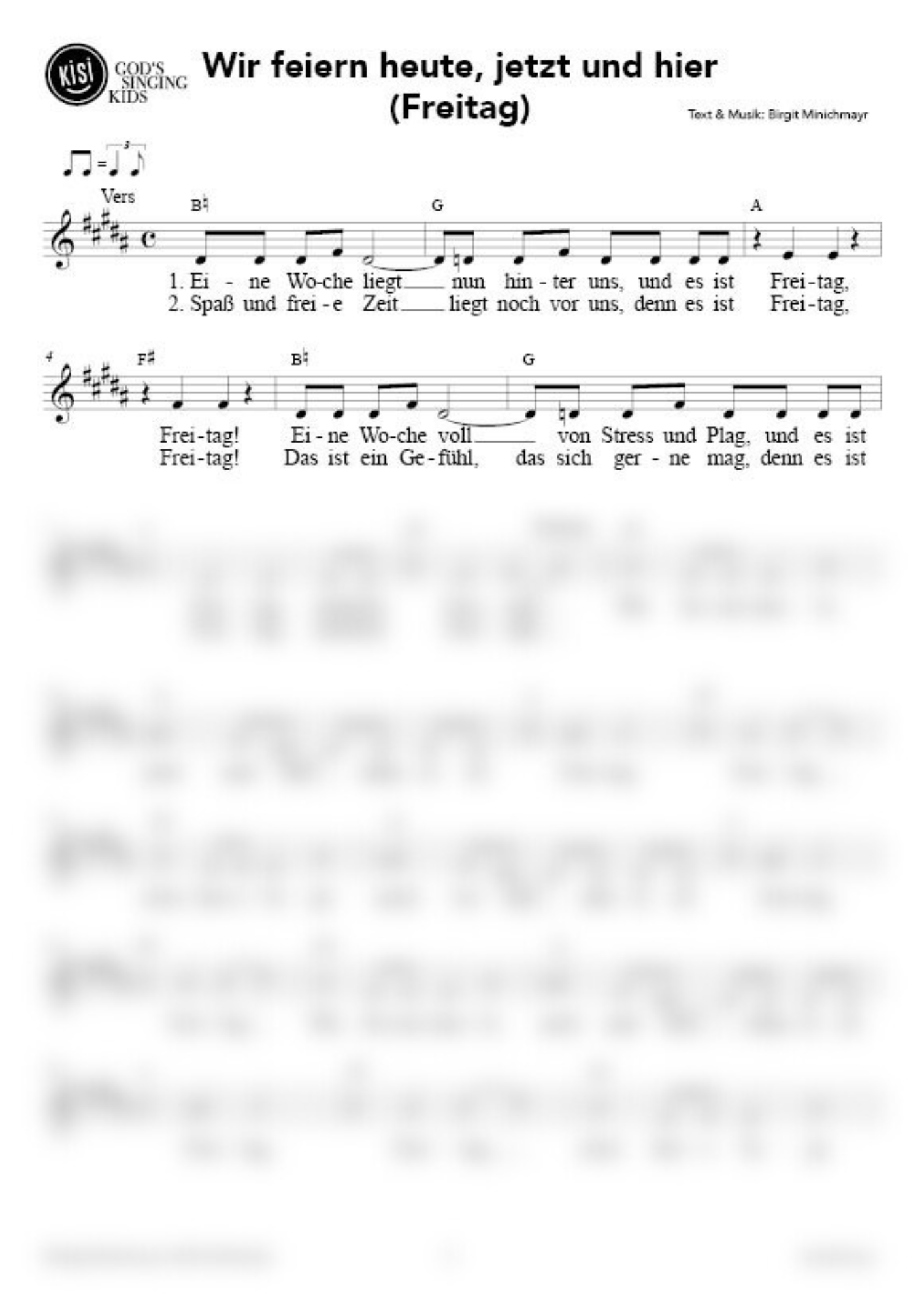 Wir feiern heute, jetzt und hier (Freitag) (pdf)