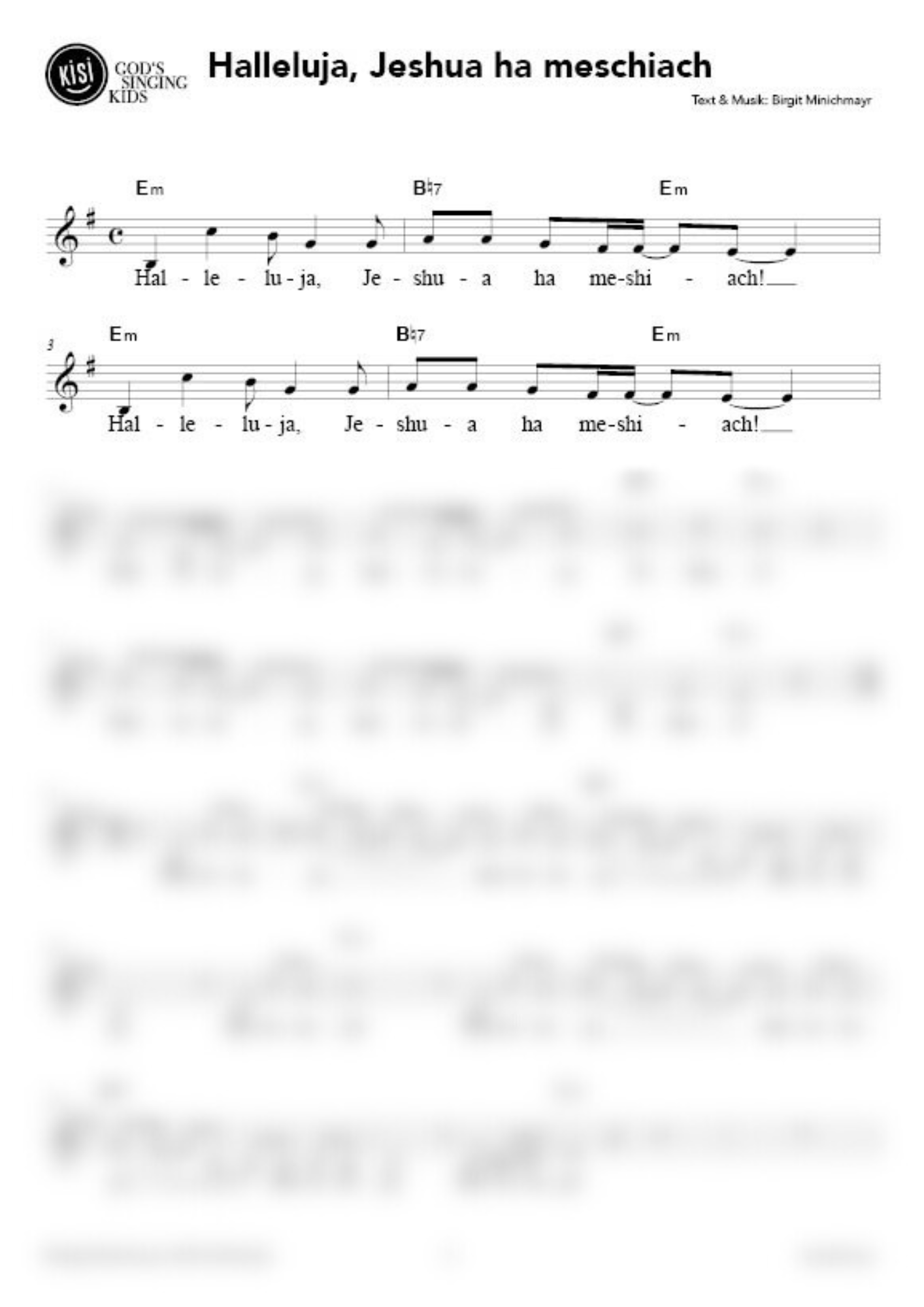 Halleluja, Jeshua ha meschiach (pdf)