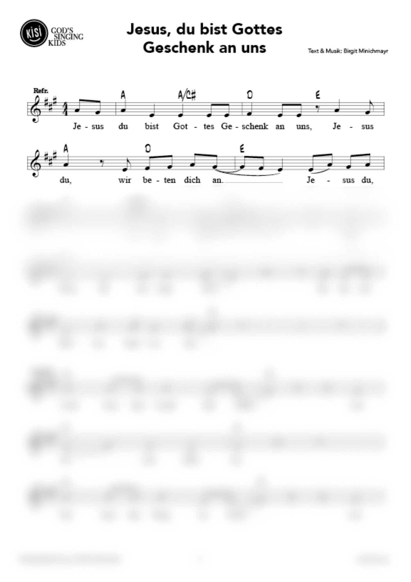 Du bist Gottes Geschenk an uns (pdf)