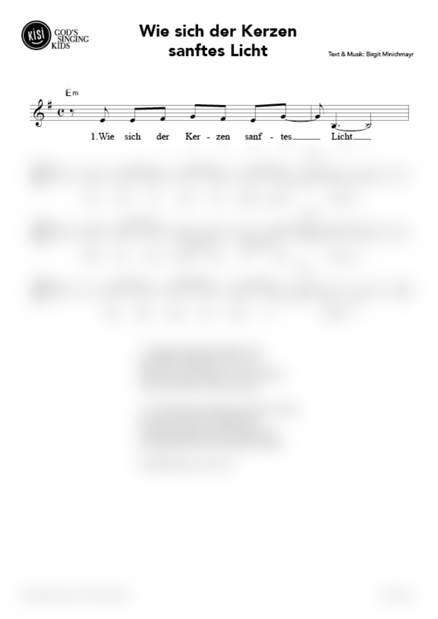 Wie sich der Kerzen sanftes Licht (pdf)
