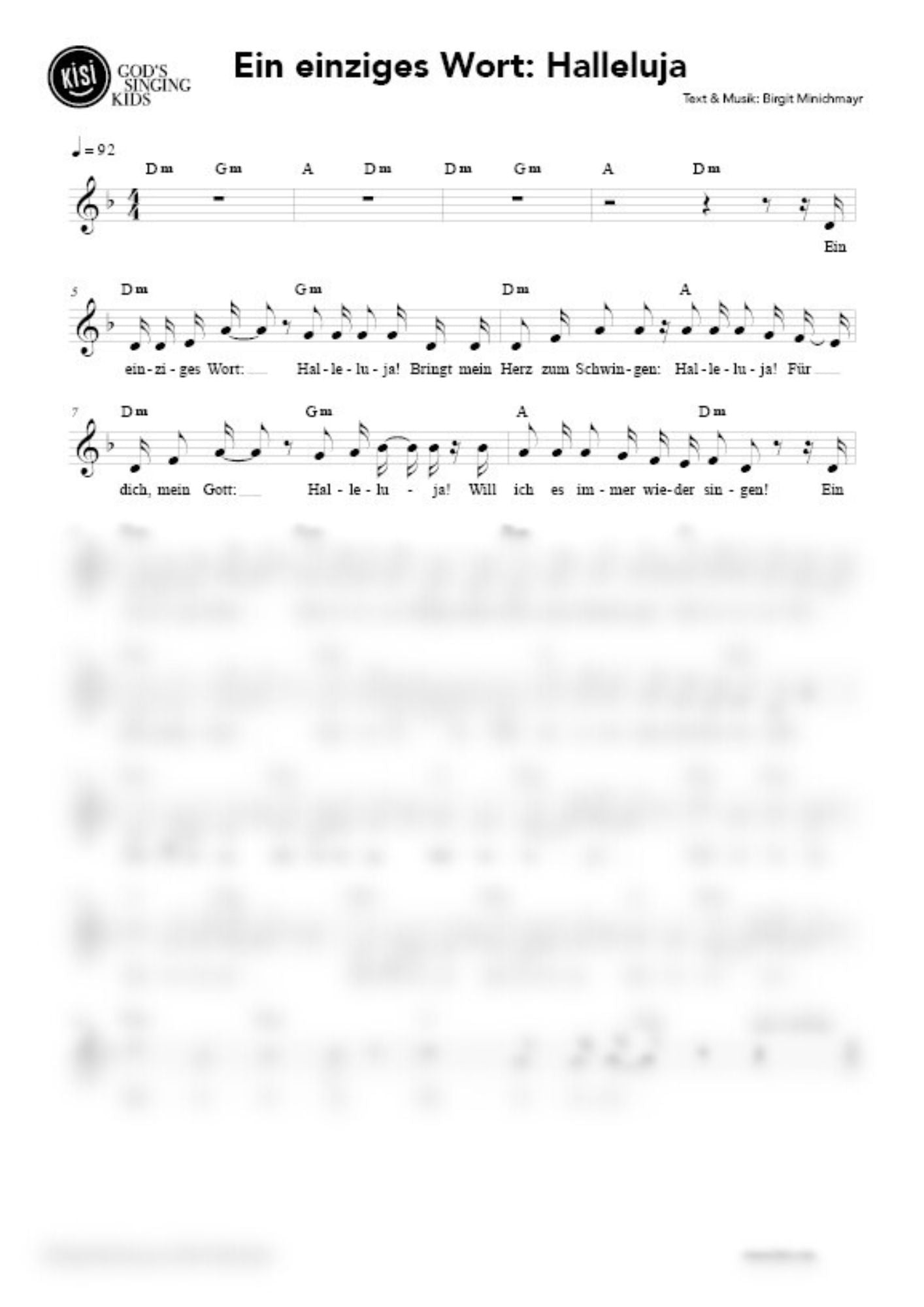 Ein einziges Wort Halleluja (pdf)