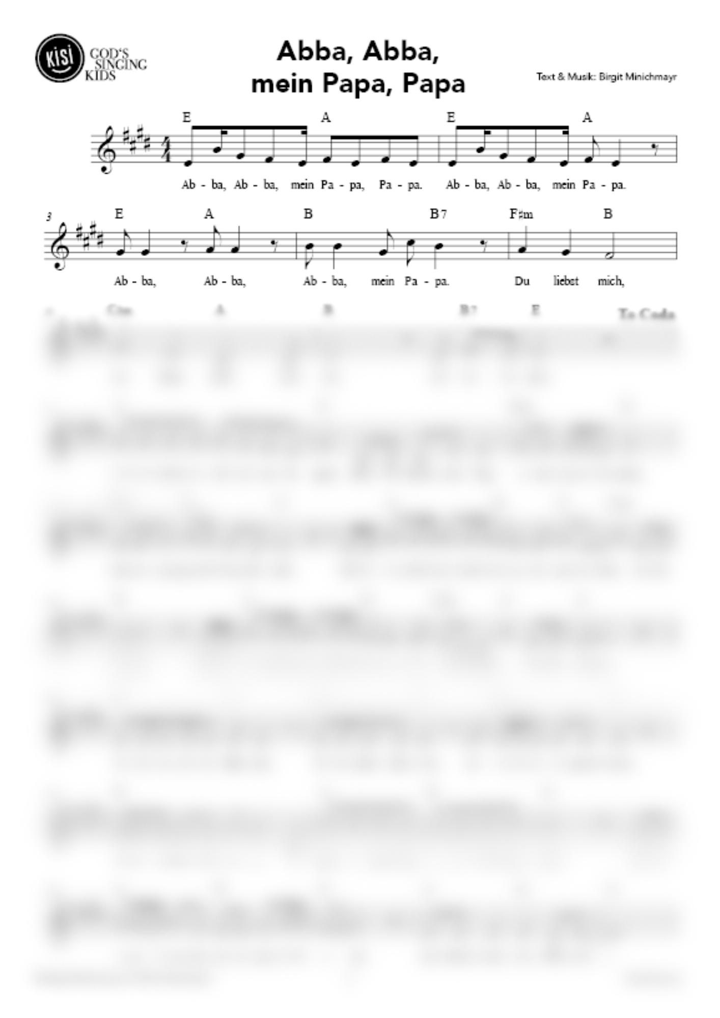 Abba, Abba, mein Papa, Papa (pdf)