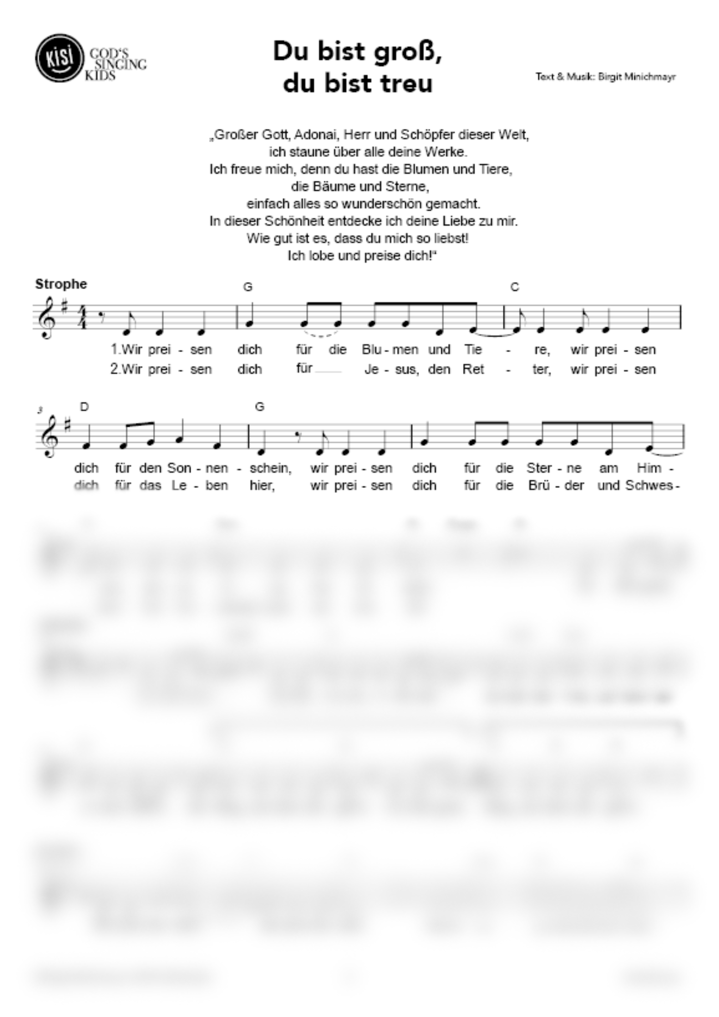 Du bist groß, du bist treu (pdf)