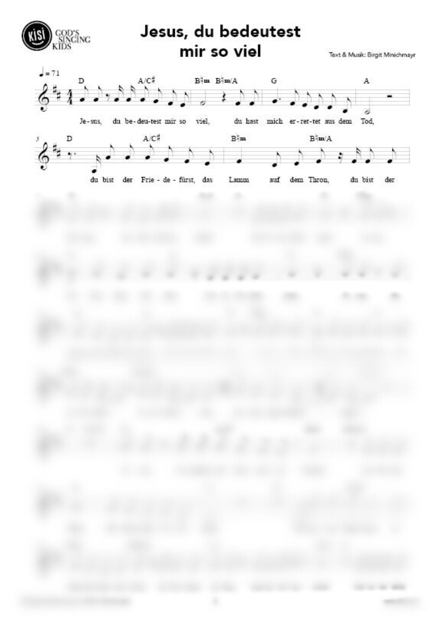 Jesus, du bedeutest mir so viel (pdf)