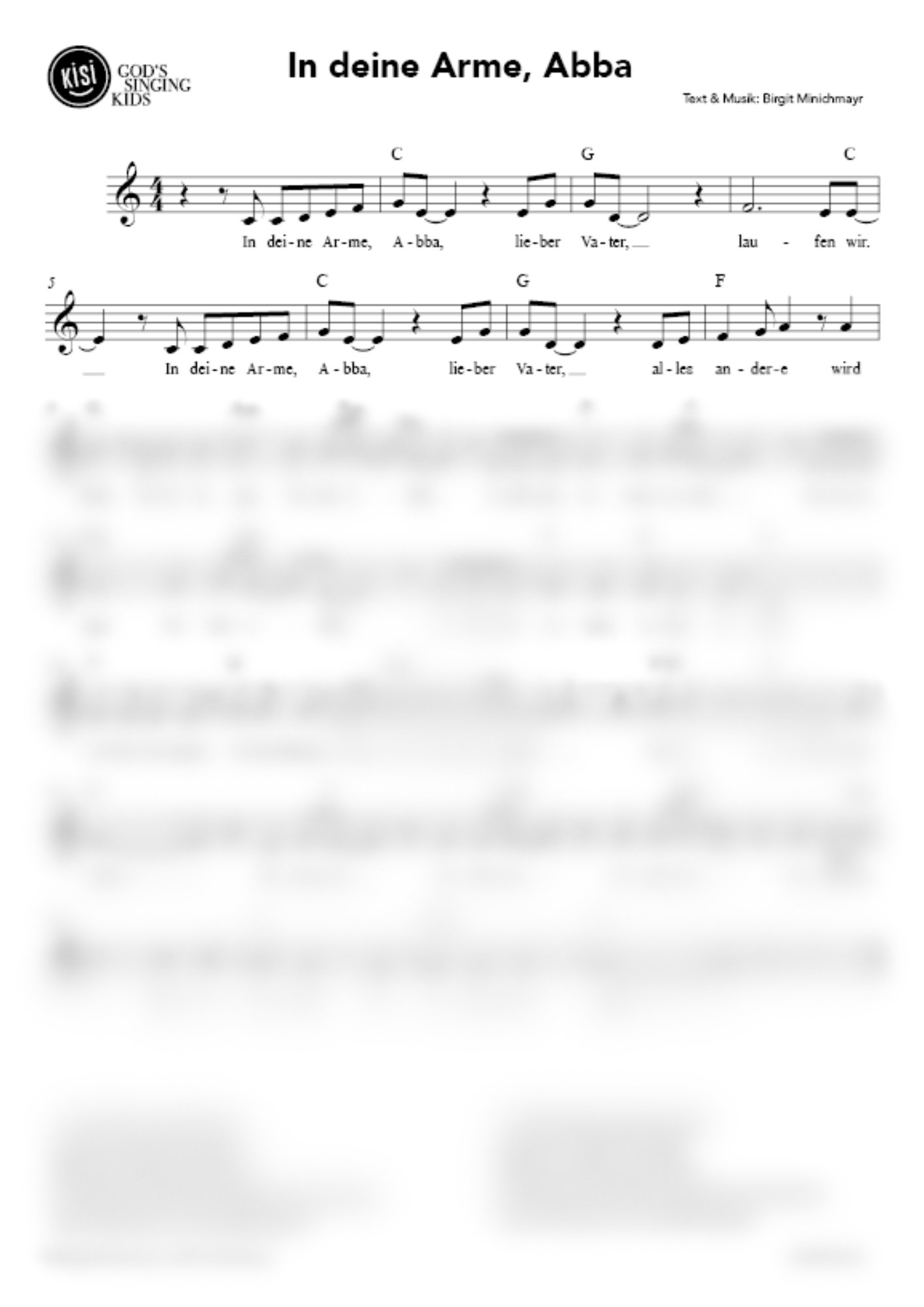 In deine Arme, Abba (pdf)