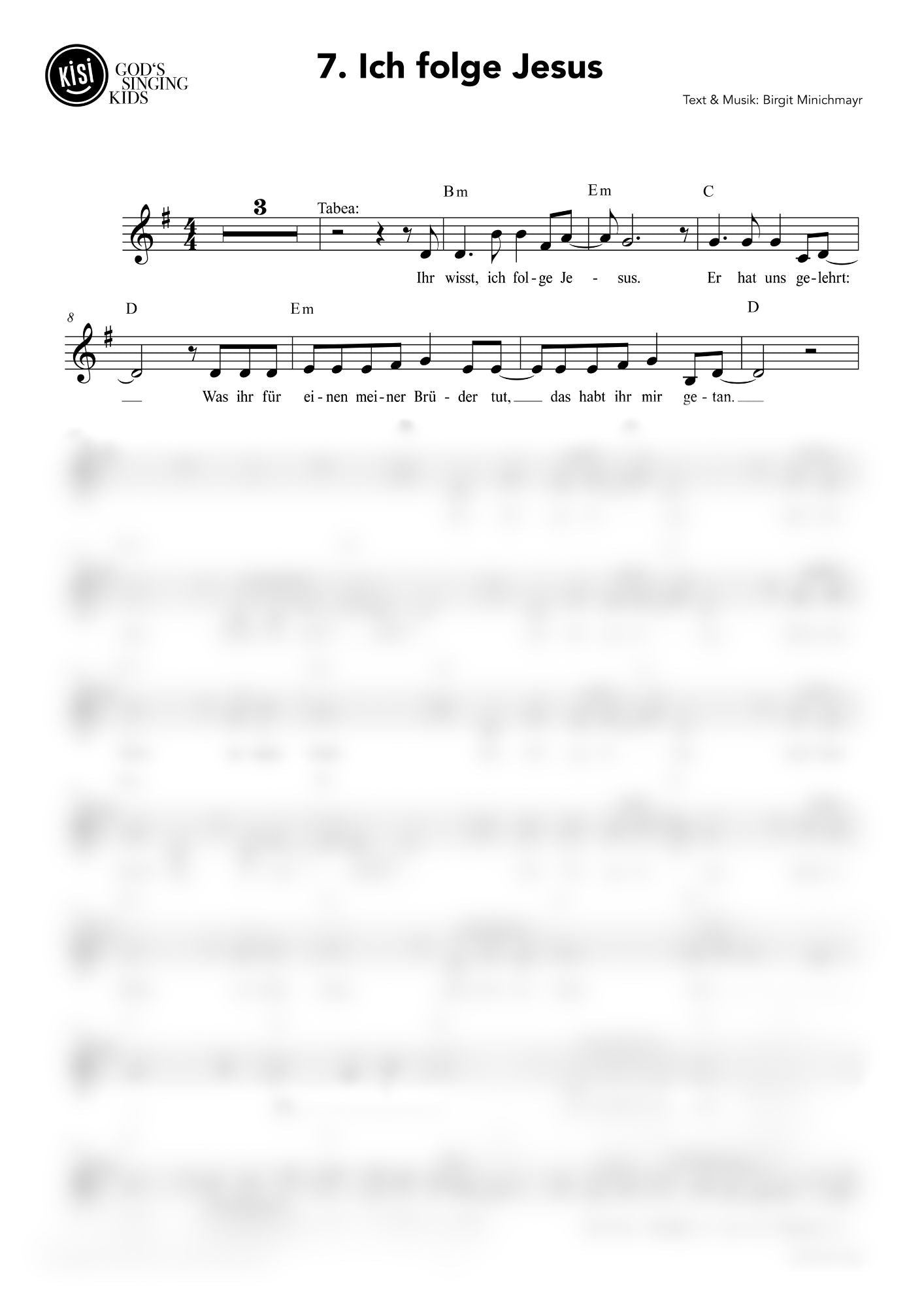 Tabea (Lieder- und Textheft)