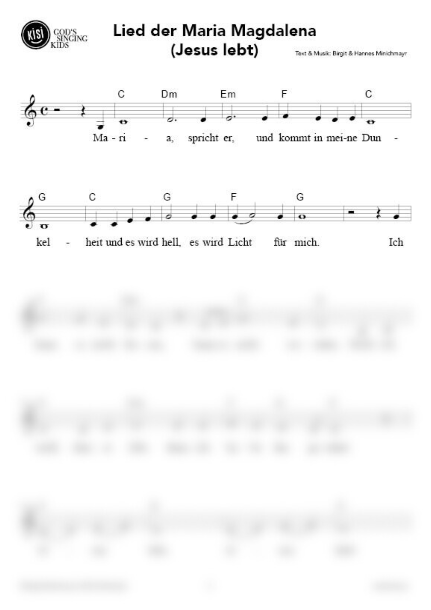 Lied der Magdalena (Jesus lebt) (pdf)