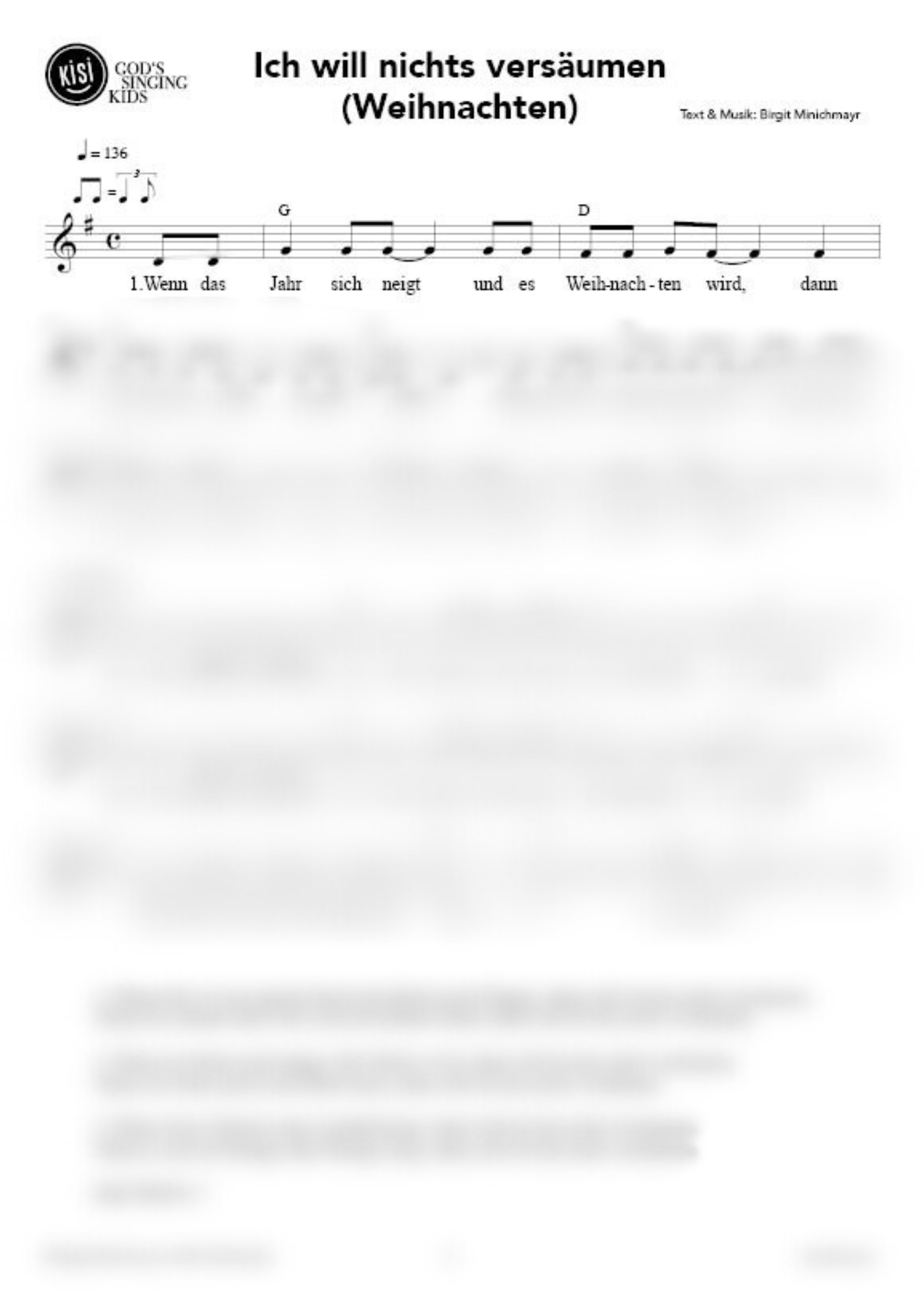 Ich will nichts versäumen (Weihnachten) (pdf)