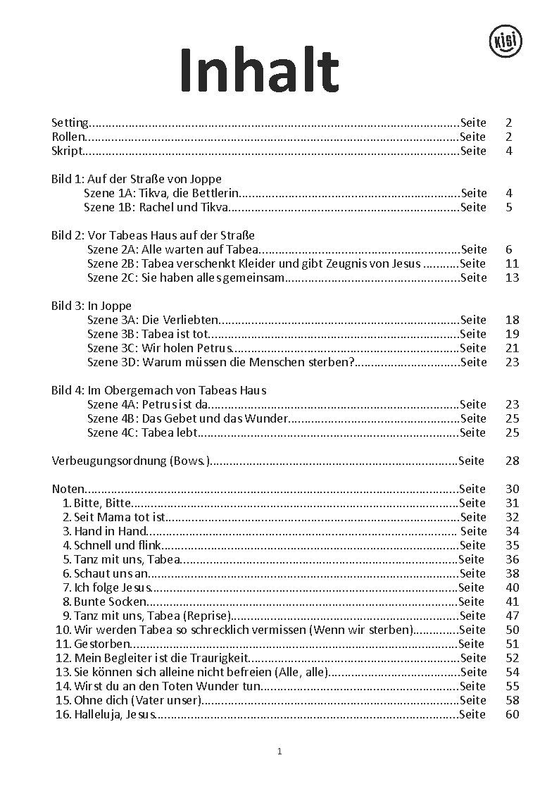 Tabea (Lieder- und Textheft)