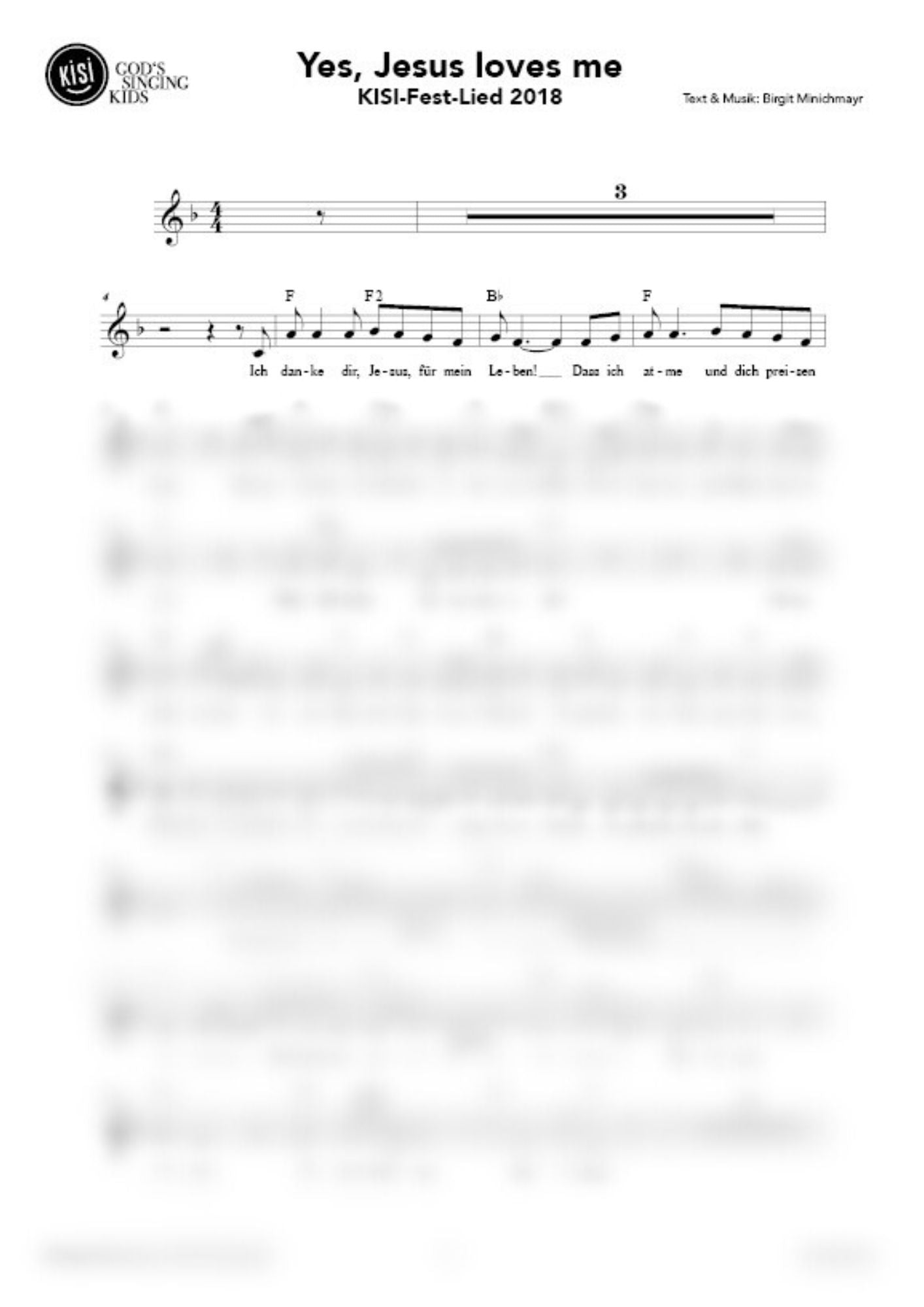 Yes, Jesus loves me (pdf)