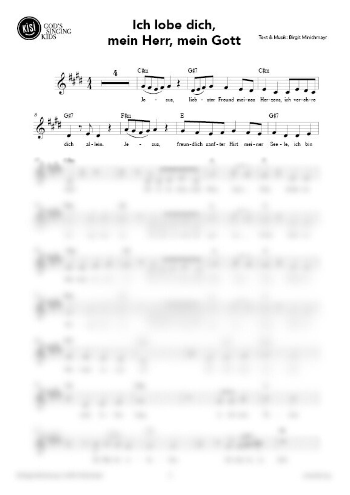 Ich lobe dich, mein Herr, mein Gott (pdf)