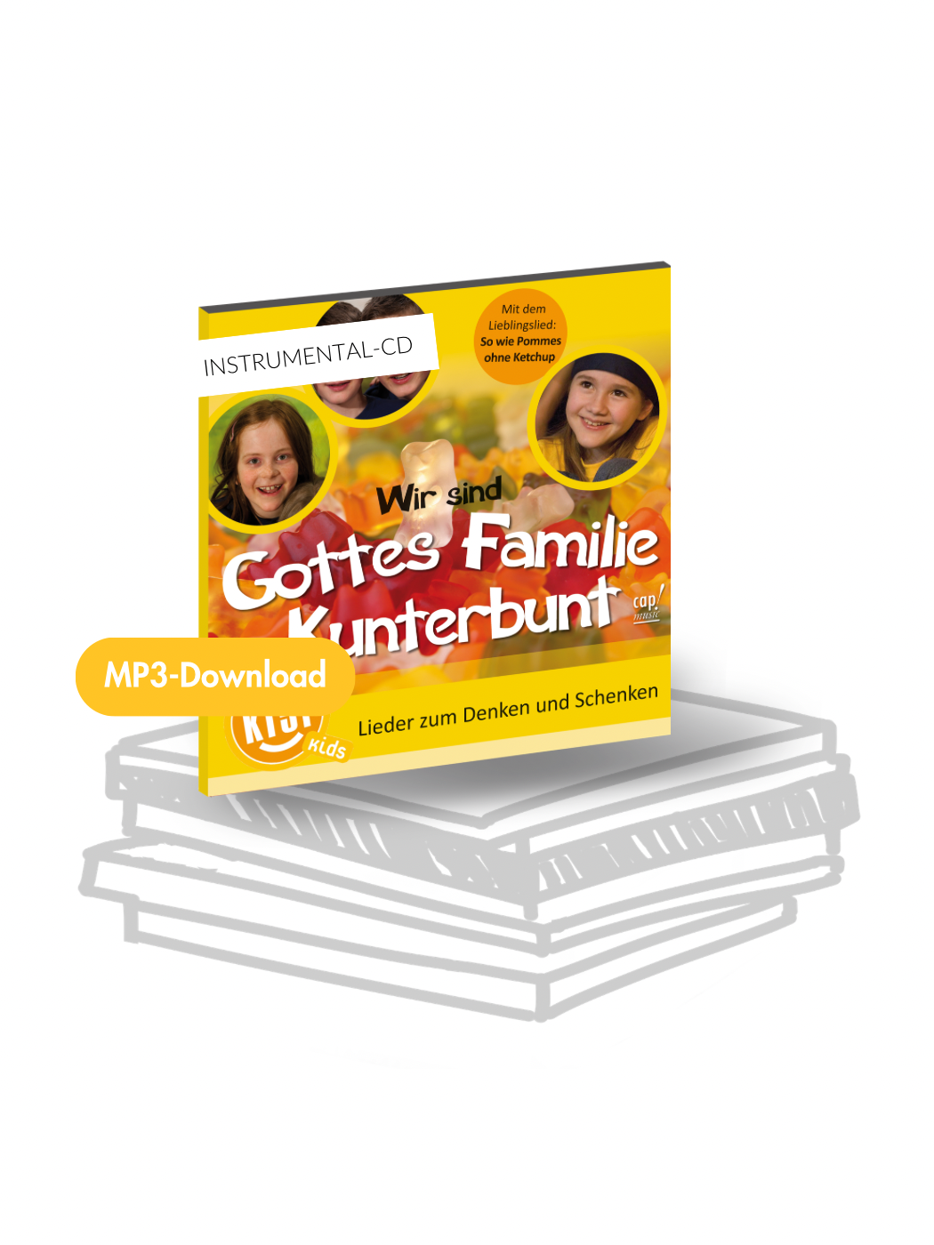 Wir sind Gottes Familie Kunterbunt - Lieder zum Denken und Schenken (Instrumental-CD & MP3)
