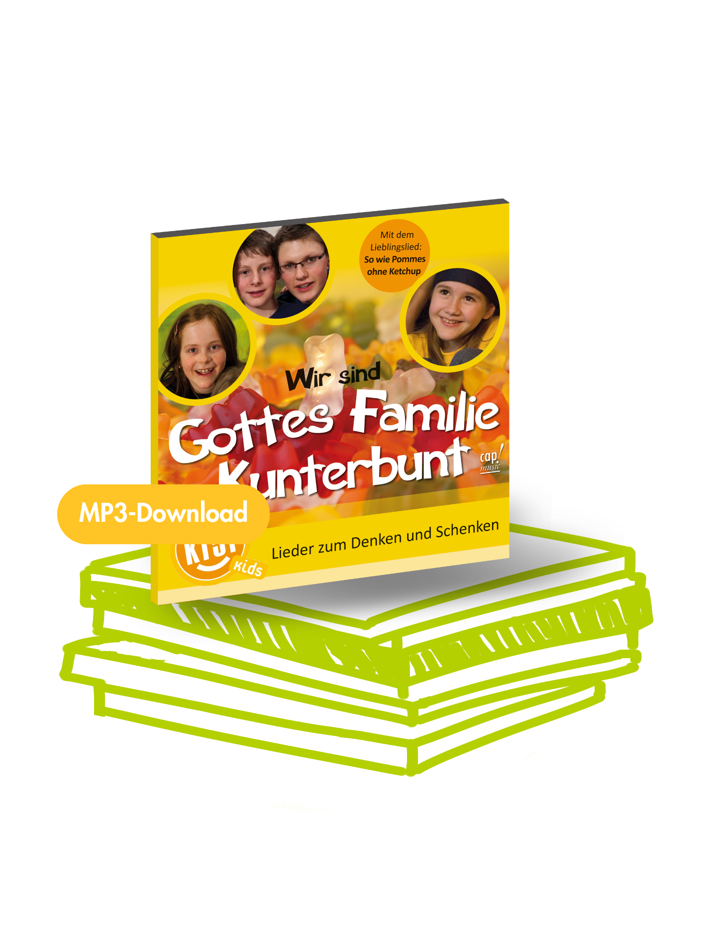 Wir sind Gottes Familie Kunterbunt - Lieder zum Denken und Schenken (Instrumental-CD & MP3)